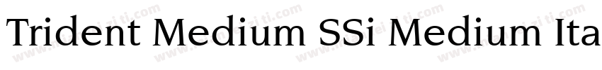 Trident Medium SSi Medium Italic字体转换